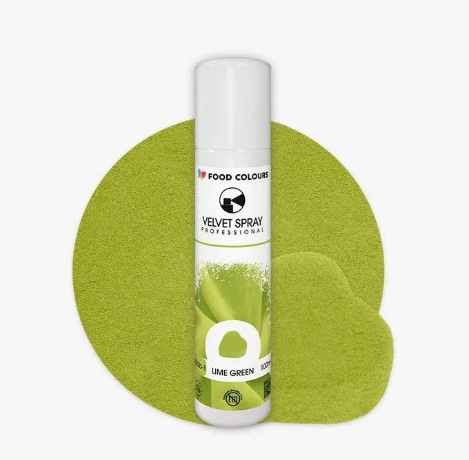 Sametový sprej Lime Green pro velurový efekt 100 ml – Food Colours
