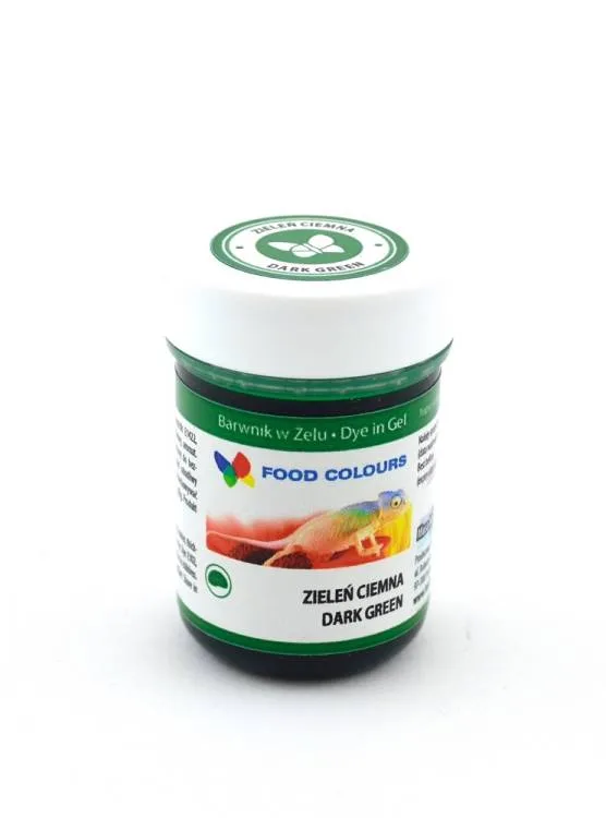 Gelová barva tmavě zelená (Dark Green) 35 g – Food Colours