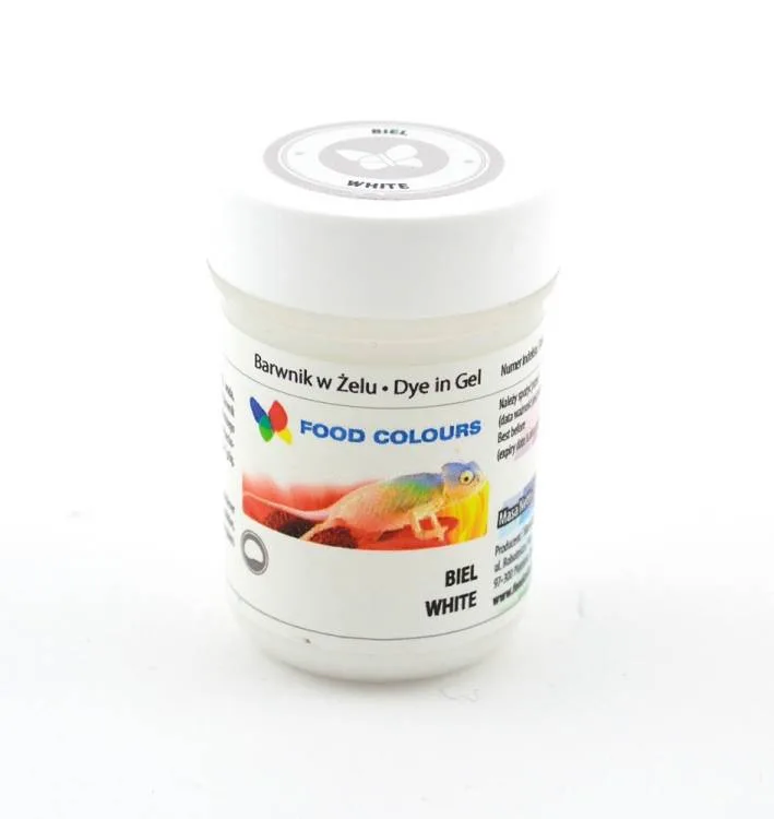 Gelová potravinářská barva bílá 35 g – Food Colours
