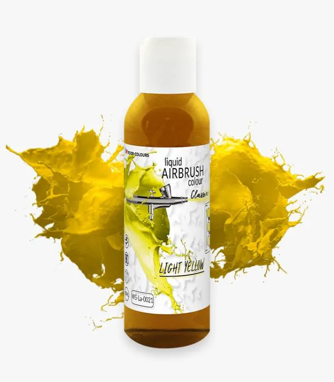 Tekutá airbrush barva světle žlutá 135 ml – Food Colours