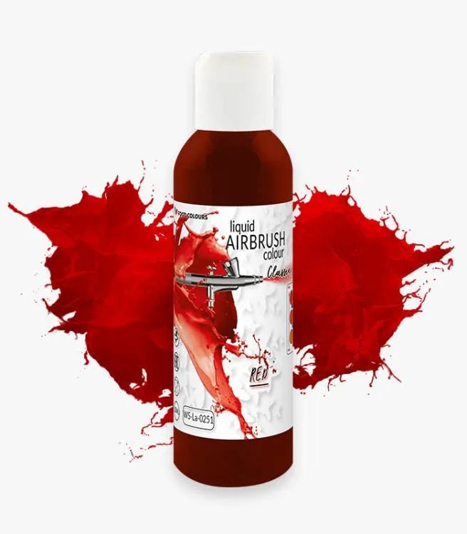 Tekutá airbrush barva červená 135 ml – Food Colours