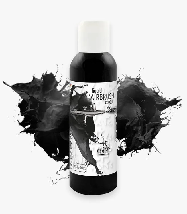 Airbrush barva tekutá černá 135 ml – Food Colours