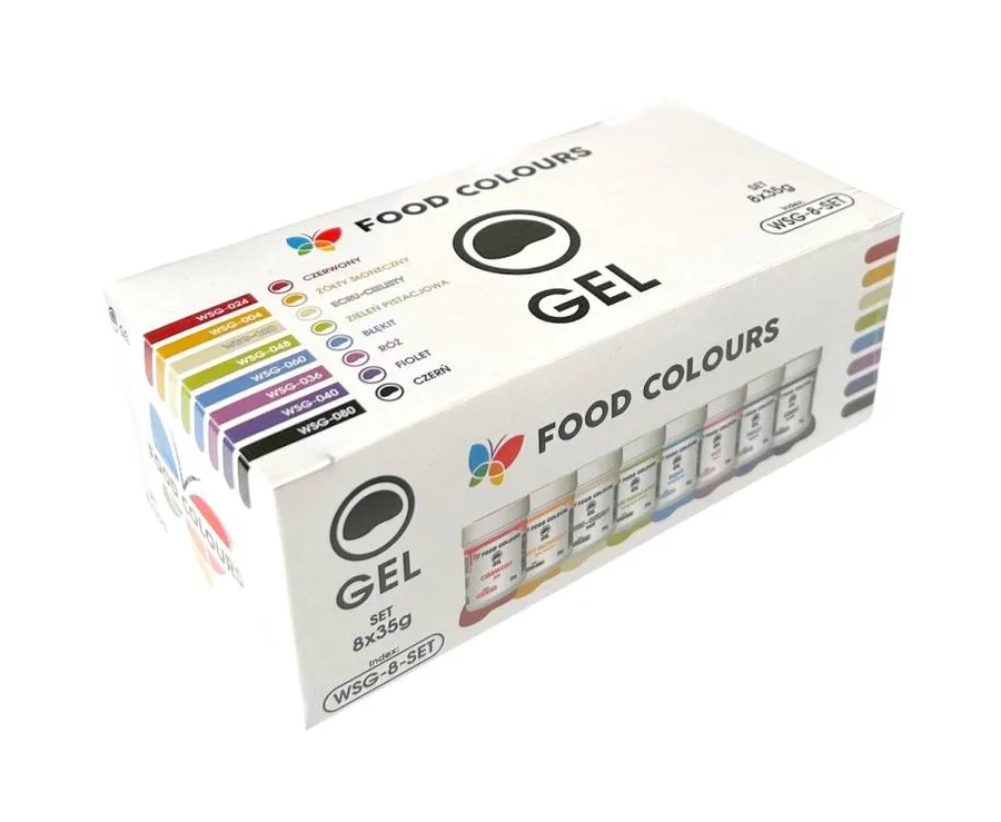 Sada gelových barev 8 ks – Food Colours