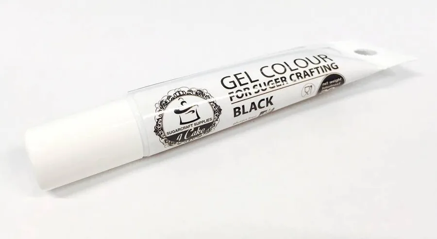 Gelová barva černá v tubě 20 g – Food Colours
