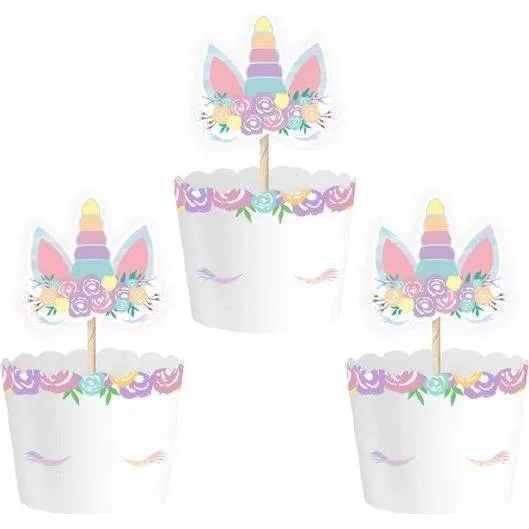 Košíčky a zápichy na muffiny Unicorn 6 ks – Party Pal