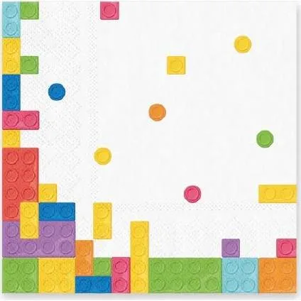 Papírové ubrousky dětské kostky 33 × 33 cm, 10 ks – Party Pal