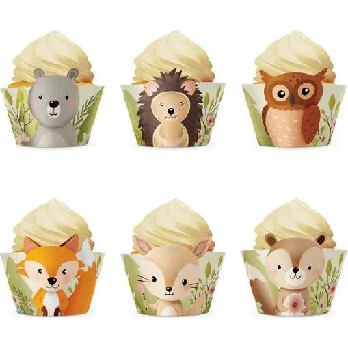 Košíčky na muffiny lesní zvířátka 6 ks – Party Pal