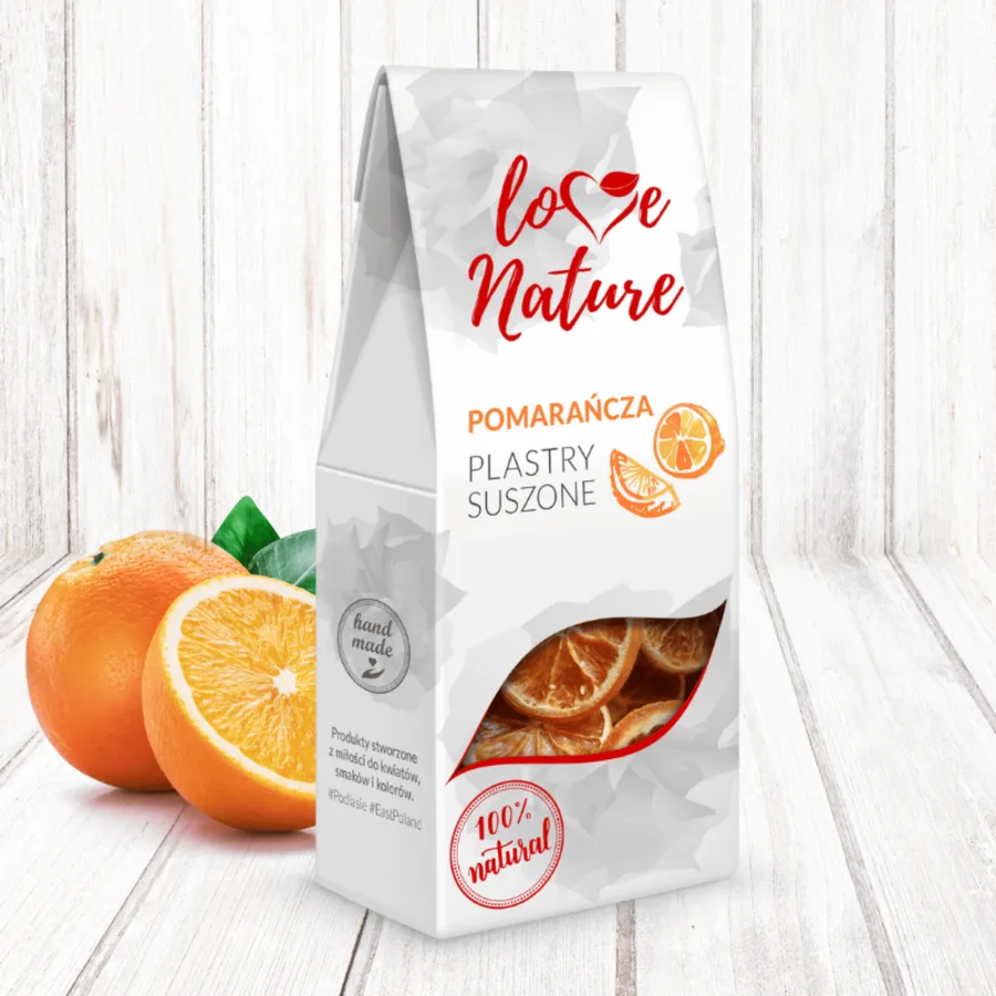 Jedlé sušené plátky pomeranče na dort 20 g – LOVE NATURE