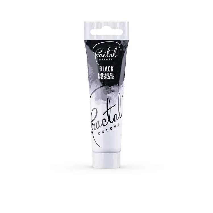 Černá gelová potravinářská barva Black 30 g – Fractal