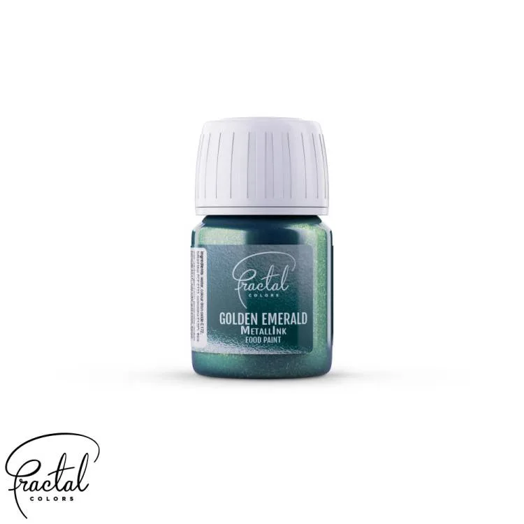 Tekutá metalická barva Golden Emerald 30 ml – Fractal