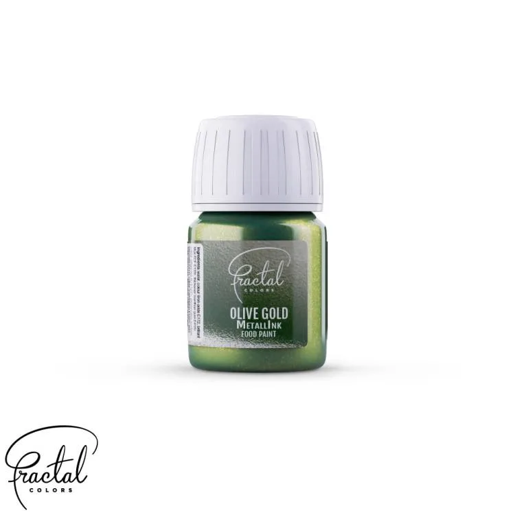 Tekutá metalická barva Olive Gold 30 ml – Fractal