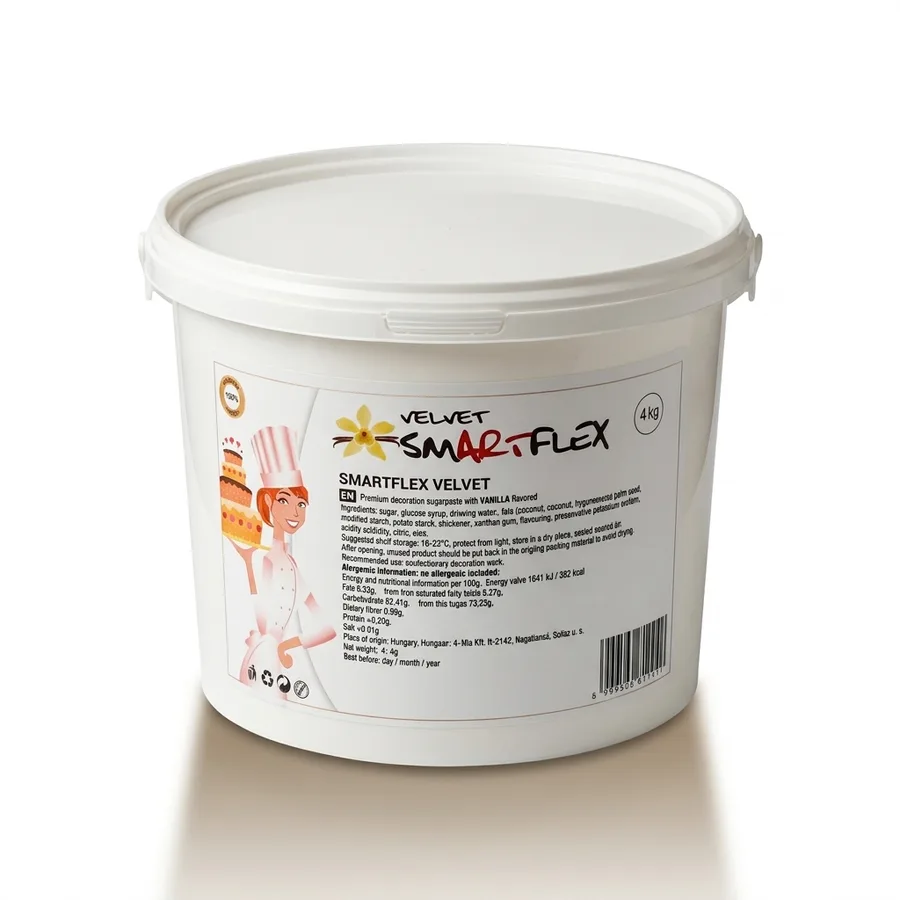 Potahovací a modelovací hmota bílá vanilková 4 kg – Smartflex