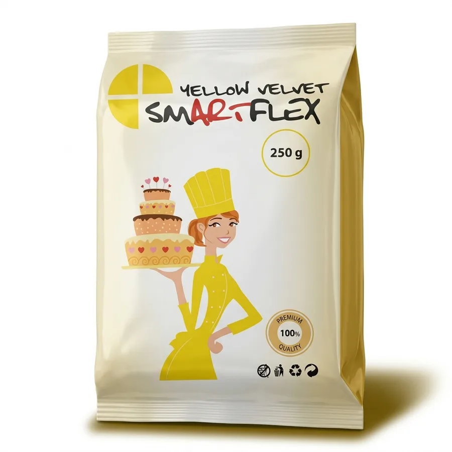 Potahovací a modelovací hmota Smartflex žlutá vanilka 250 g – 4-MIX KFT