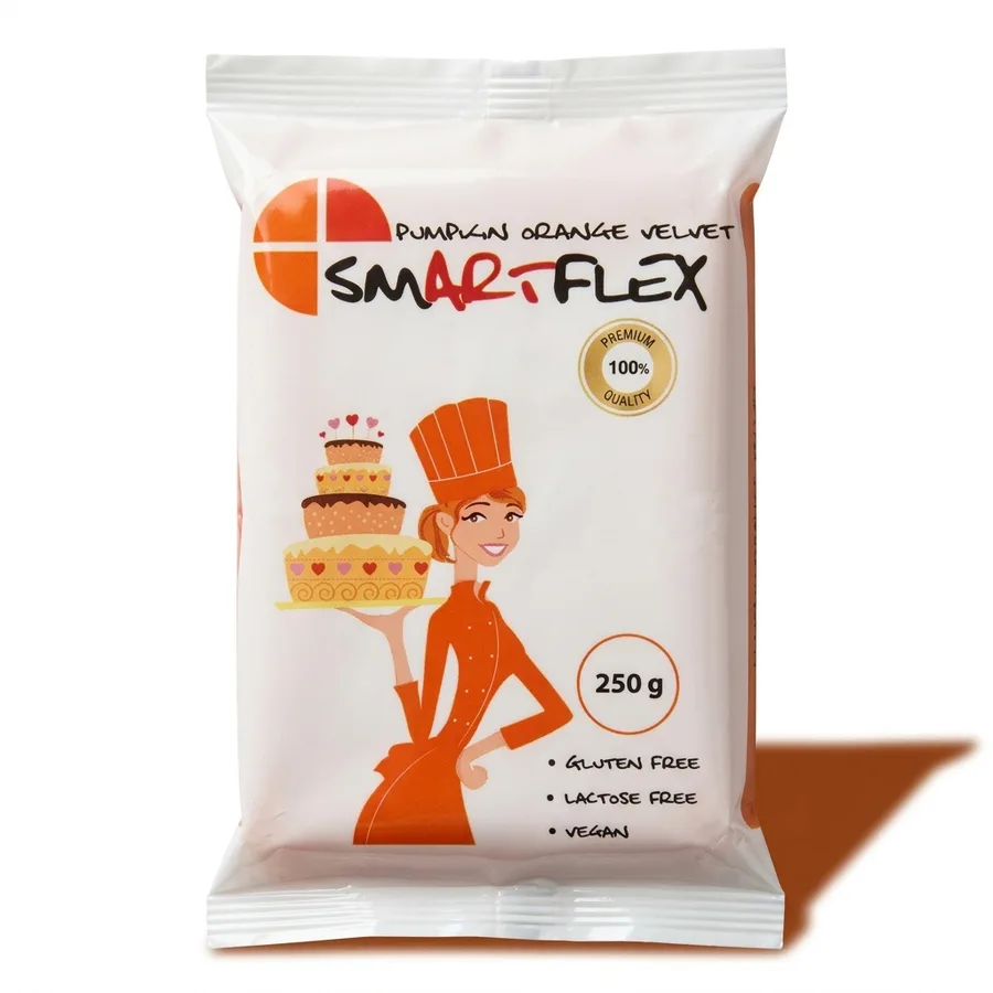 Potahovací a modelovací hmota oranžová vanilková 250 g – Smartflex