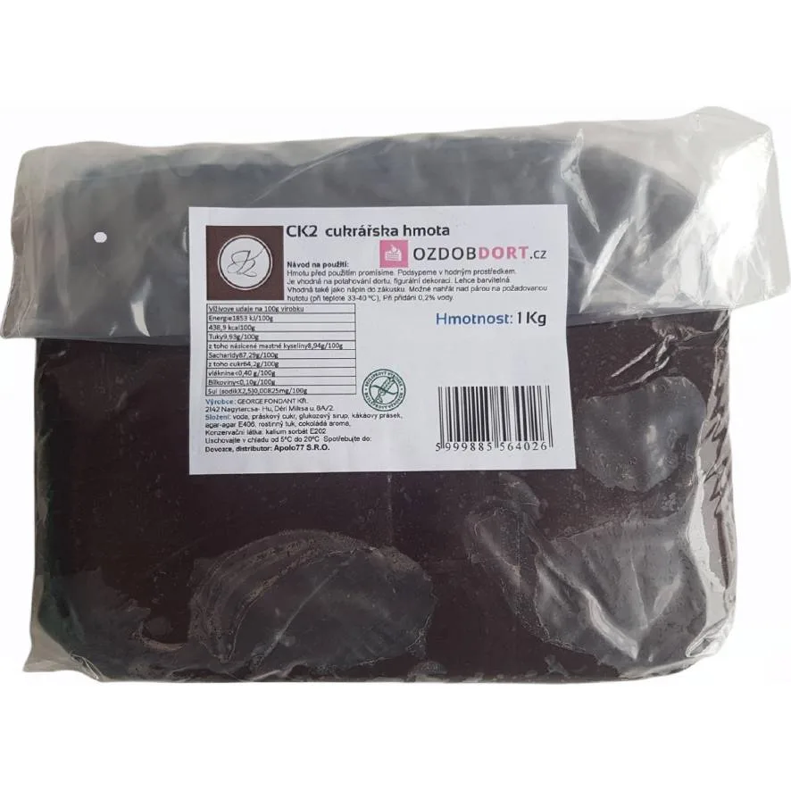 Potahovací hmota čokoládová K2 na dorty 1kg – K2