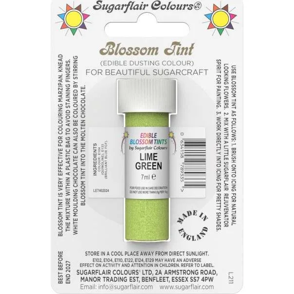 Jedlá prachová barva Lime Green 7 ml – Sugarflair