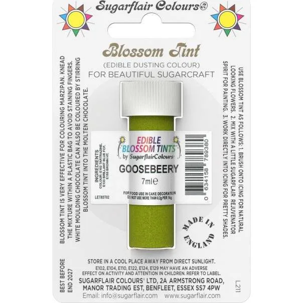 Jedlá prachová barva gooseberry 7 ml – Sugarflair