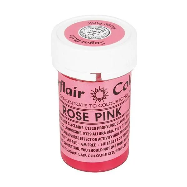 Gelová barva Rose Pink 25 g – Sugarflair