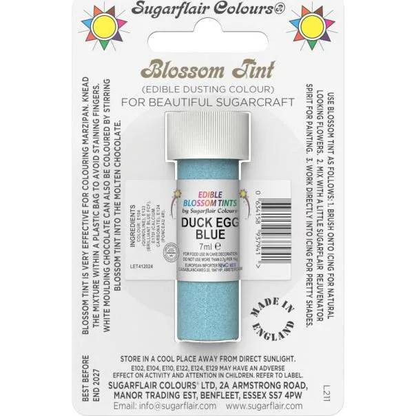 Jedlá prachová barva Duck Egg Blue 7 ml – Sugarflair