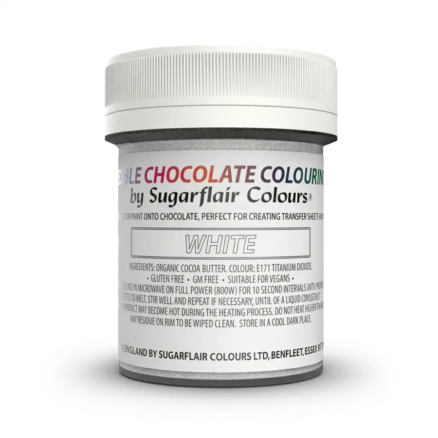 Barvené kakaové máslo bílé na čokoládu 35 g – Sugarflair