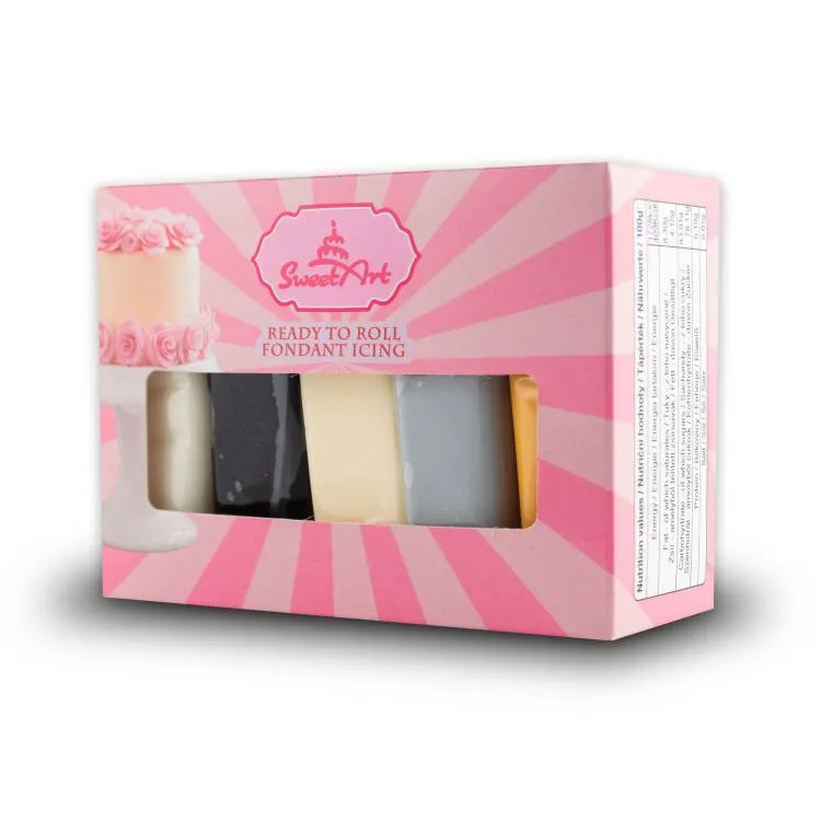 Sada fondánových hmot na dort Silver - Gold mix 500 g – SweetArt