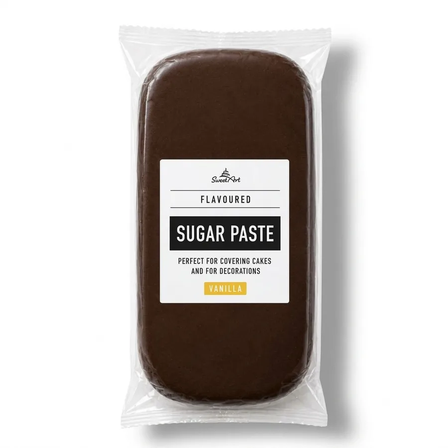 Hnědý potahovací fondán s vanilkovou příchutí 1 kg – SweetArt