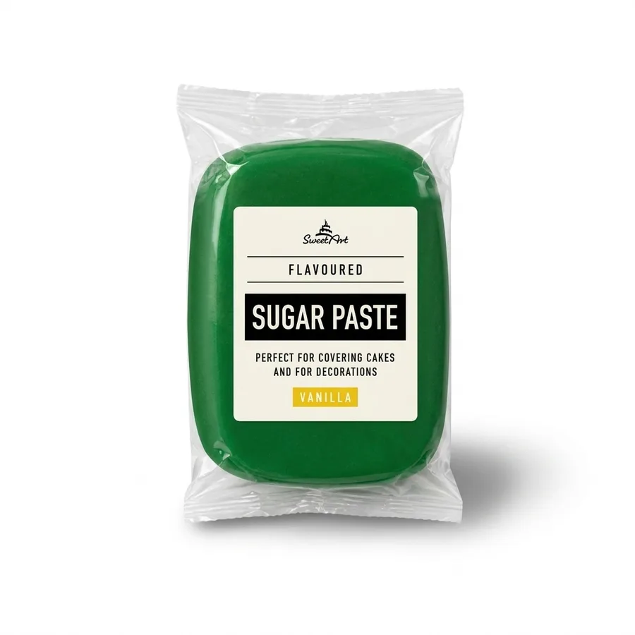 Fondán na dort tmavě zelený vanilkový 250 g – SweetArt