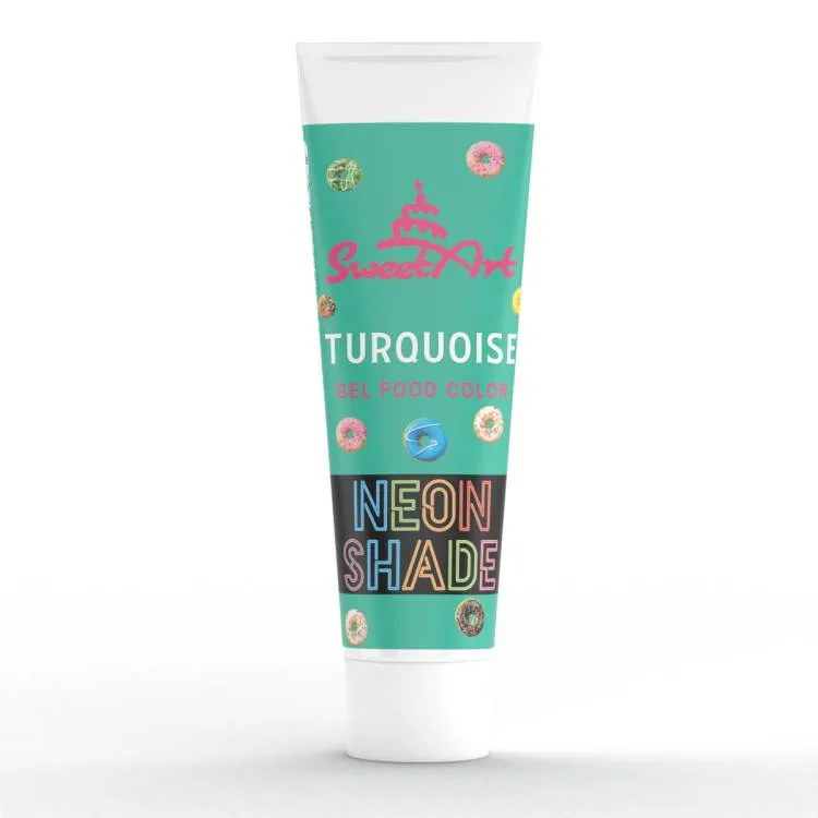 Gelová barva s neonovým efektem Turquoise 30 g – SweetArt