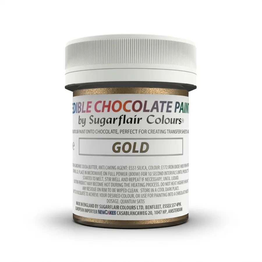 Zlatá barva na čokoládu na bázi kakaového másla 35 g – Sugarflair
