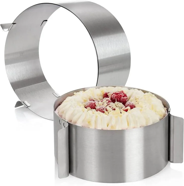 Nastavitelný dortový ráfek vysoký kruh, 15–20 cm, výška 8 cm