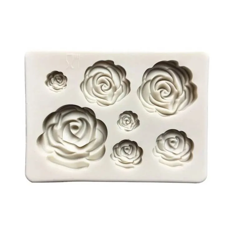 Silikonová forma Růže, motivy 0,9–2,9 cm