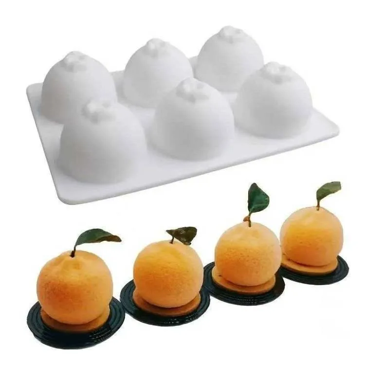 Silikonová forma na pečení a mražené dezerty Mandarinky na 6 ks, 22 × 16 cm