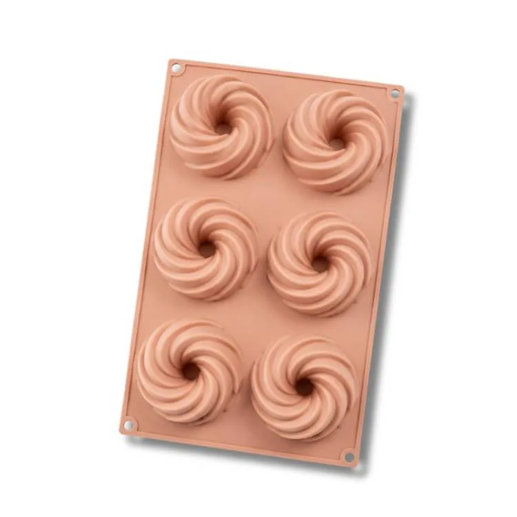 Silikonová forma na 6 mini bábovek zatočených 28 × 17,2 cm