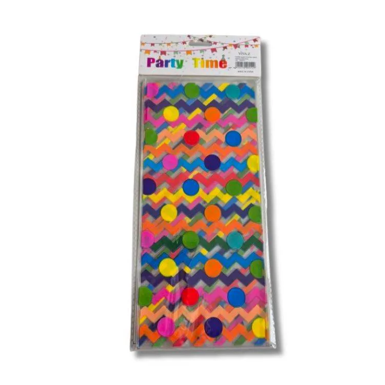 Celofánový sáček Barevné tvary 12,5 × 27 cm (12 ks)