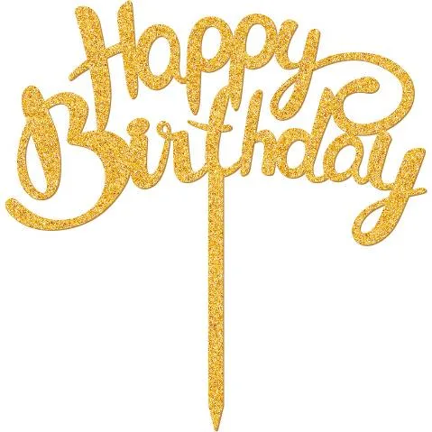 Zápich do dortu Happy Birthday 15x8 cm – Cakesicq