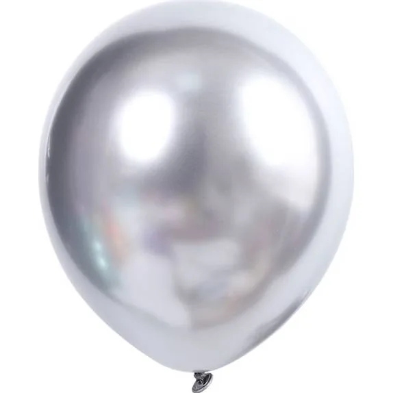 Latexové balónky metalické stříbrné 30 cm 50 ks – Cakesicq