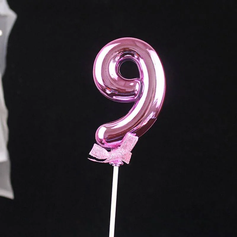 Zápich do dortu růžový číslo 9 – Cakesicq