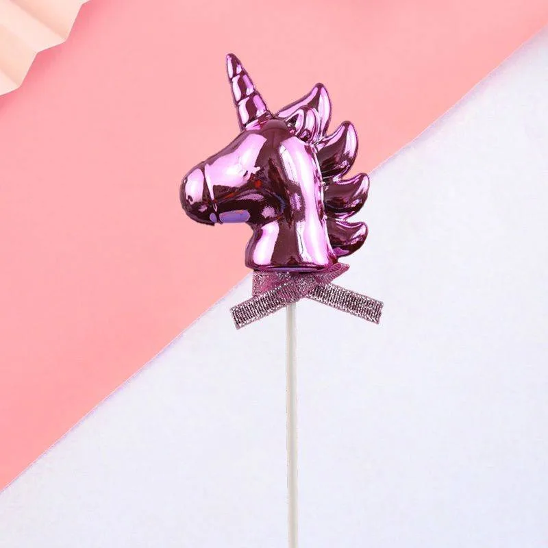 Zápich do dortu růžový jednorožec 7x7,5 cm – Cakesicq