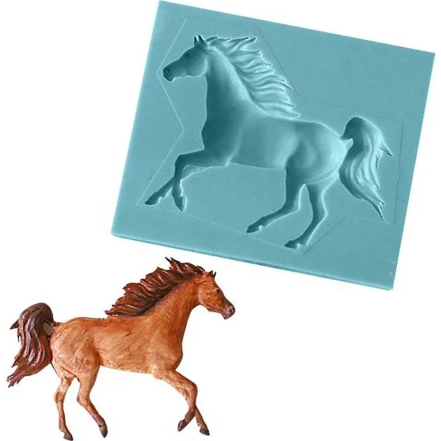Silikonová formička kůň běžící 6,5x8,5 cm – Cakesicq