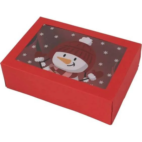 Krabička na vánoční cukroví sněhulák 22x15x7 cm – Cakesicq