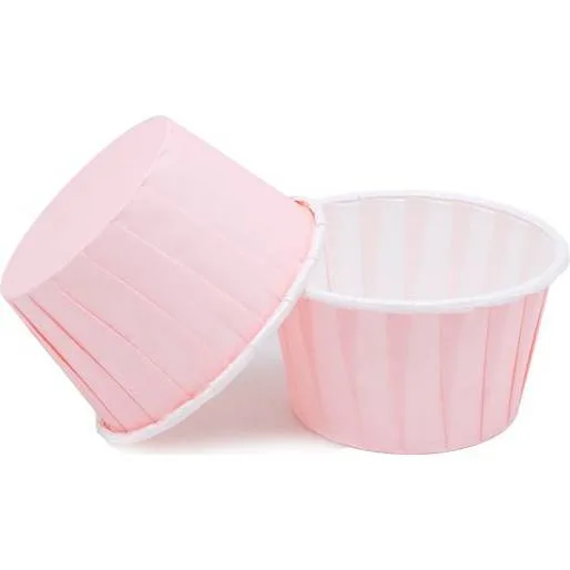 Košíčky na muffiny s pevným okrajem světle růžové 50x39 mm, 100 ks – Cakesicq