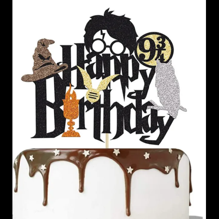 Zápich na dort Happy Birthday Harry Potter – Cakesicq
