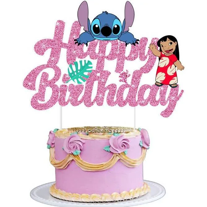 Zápich na dort Happy Birthday, Stitch – Cakesicq
