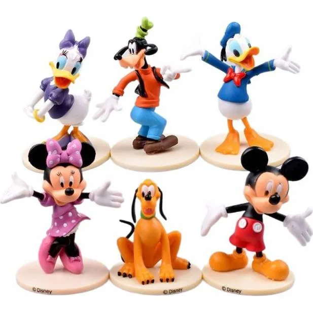 Figurky na dort Mickey Mouse 6 ks, 7,5 cm – Cakesicq
