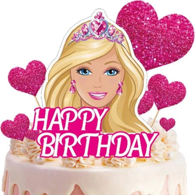 Zápich na dort Happy Birthday Barbie 9 ks – Cakesicq