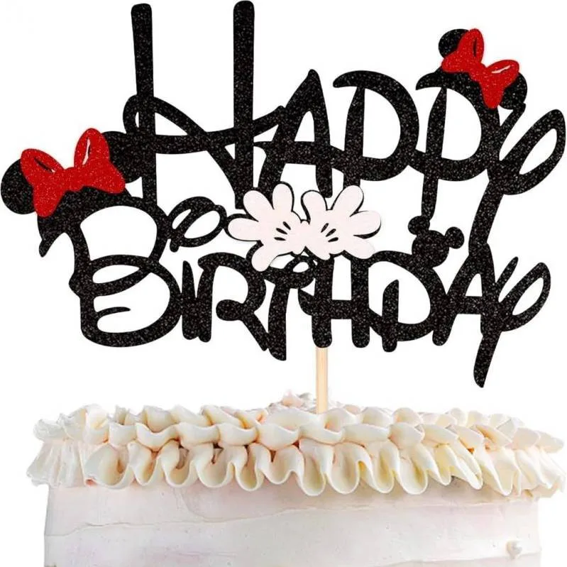 Zápich na dort Happy Birthday Mickey Mouse 5 ks – Cakesicq