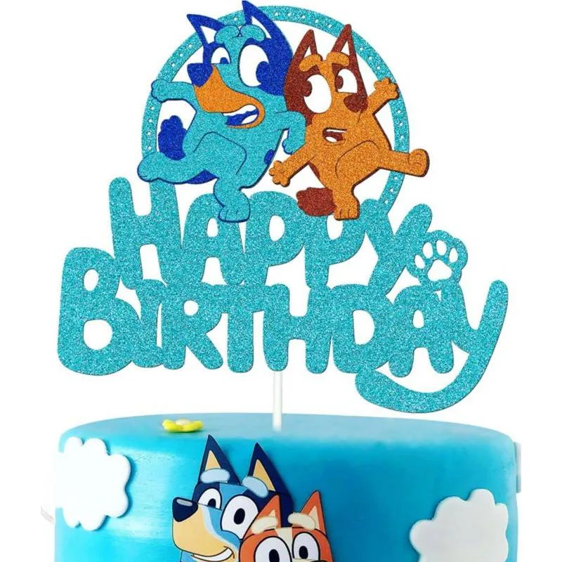 Zápich na dort Happy Birthday Bluey 5 ks – Cakesicq