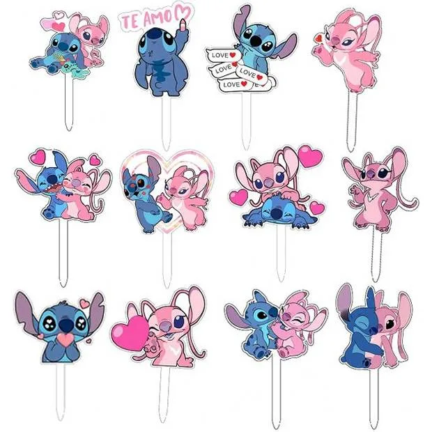 Zápich do dortu a muffinů Stitch 12 ks – Cakesicq