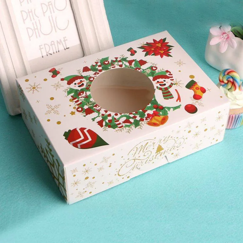 Krabička na vánoční cukroví Vánoční věnec 22x15x7 cm – Cakesicq