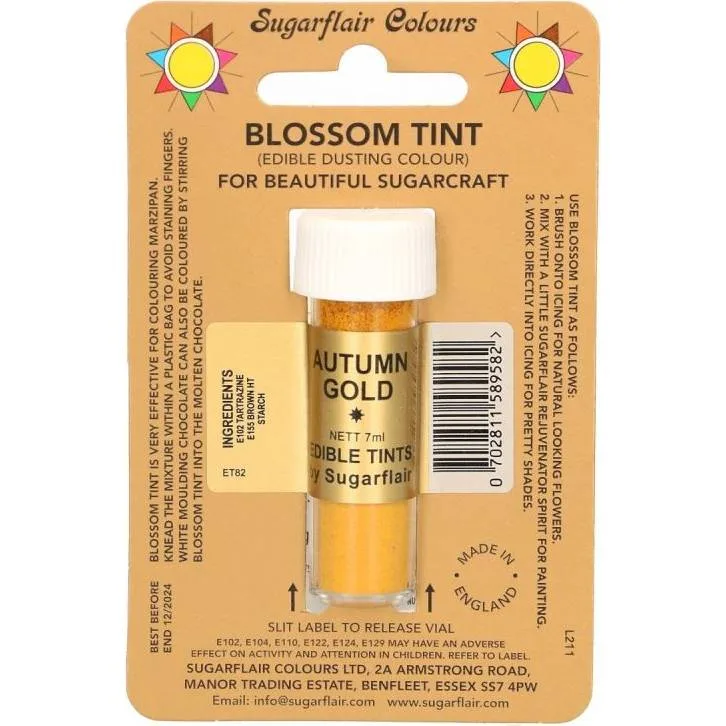 Jedlá prachová barva Autumn Gold 7 ml – Sugarflair